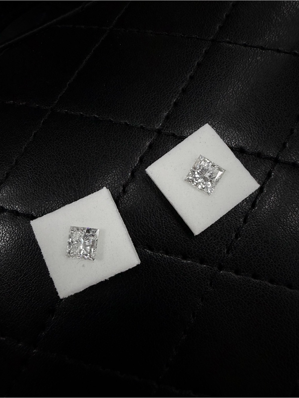 3 Carat Princess Cut Loose Diamonds Earrings IGI Certfied